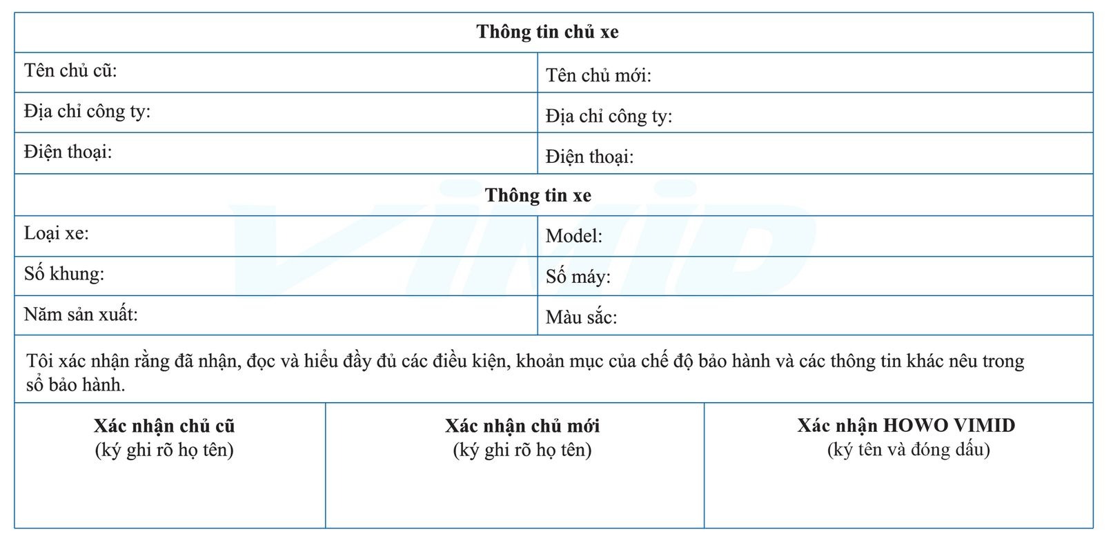 phieu thay doi chu xe 2024052907 - Xe Tải HOWO Miền Tây